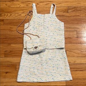3 Piece Rainbow Weave Tweed Dressy Matching Set- Top, Skirt & Purse NWT